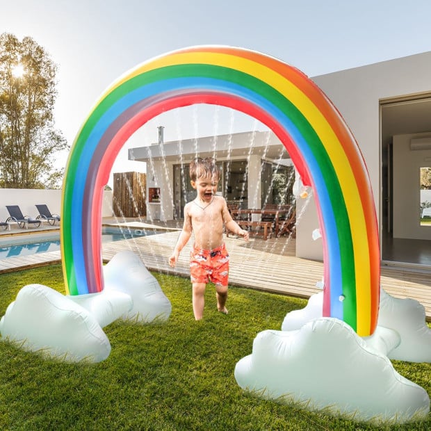 Inflatable Sprinkler Water Splash Spray Mat Kids Children Pool Outdoor Image 8