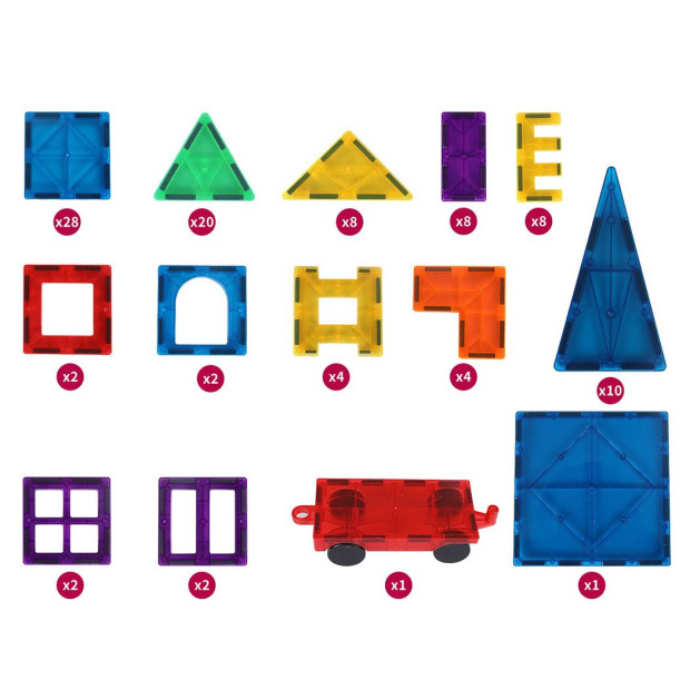 100pc Kids Magnetic Tiles Blocks Building Educational Toys Children Image 3