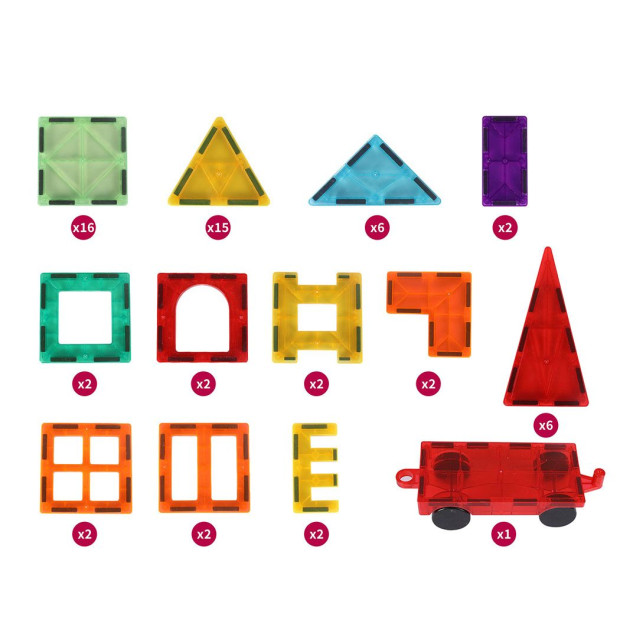 Kids Magnetic Tiles Blocks Building Educational Toy Children Play Image 3