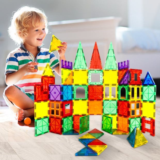 Kids Magnetic Tiles Blocks Building Educational Toy Children Play Image 7