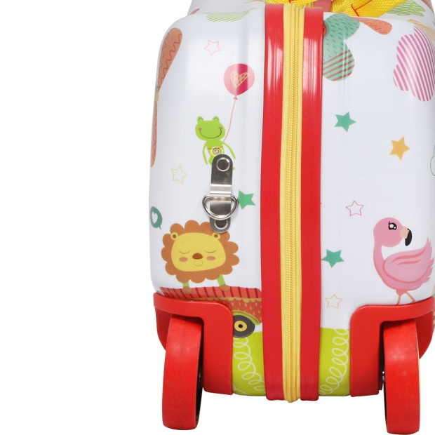 Kids Ride On Suitcase Children Travel Luggage Carry Bag - Zoo Image 6