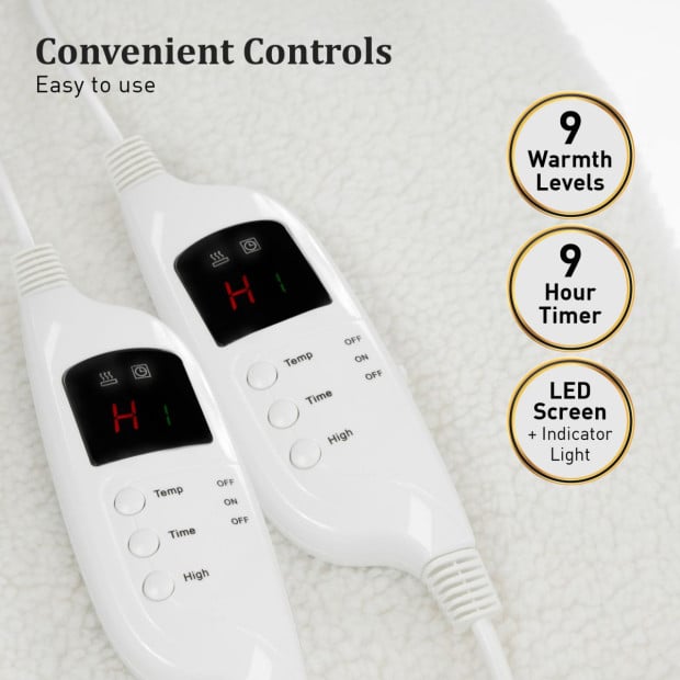 Laura Hill Fleece 9 Heated Level Electric Blanket - King Image 7