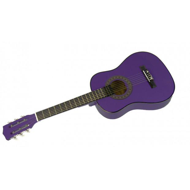 Childrens no-cut acoustic guitar - Purple Image 4