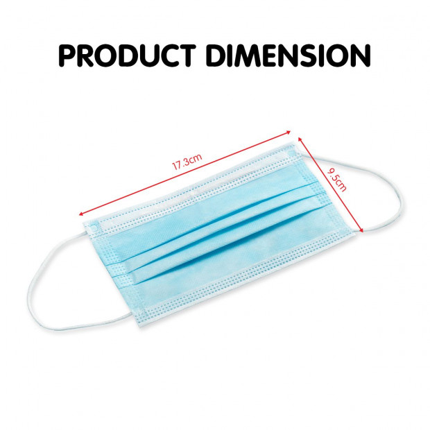 50x Disposable Face Masks Image 4