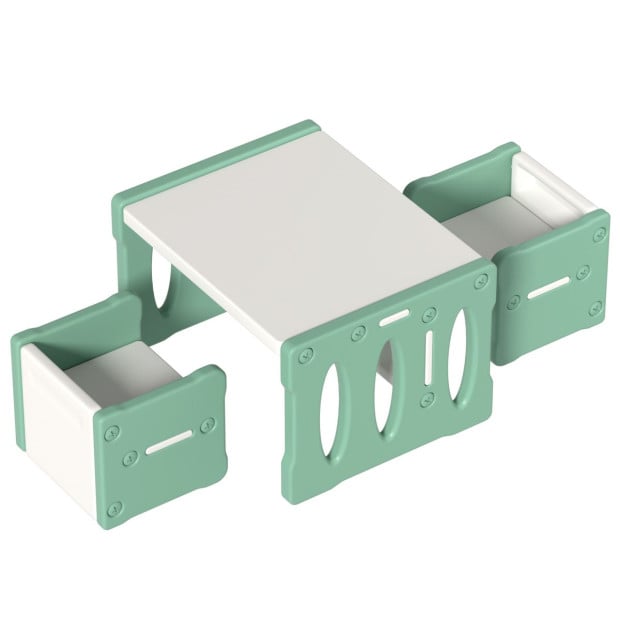 3pcs Kids Table And Chairs Set HDPE Image 3