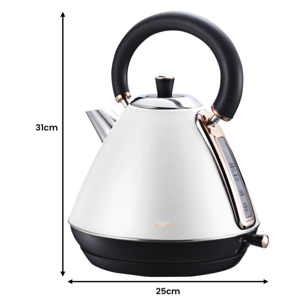 Pronti 3-in-1 White Breakfast Set Kettle, 4-Slice Toaster and Pronti HomeMaid Coffee Machine Appliance Combo Image 6