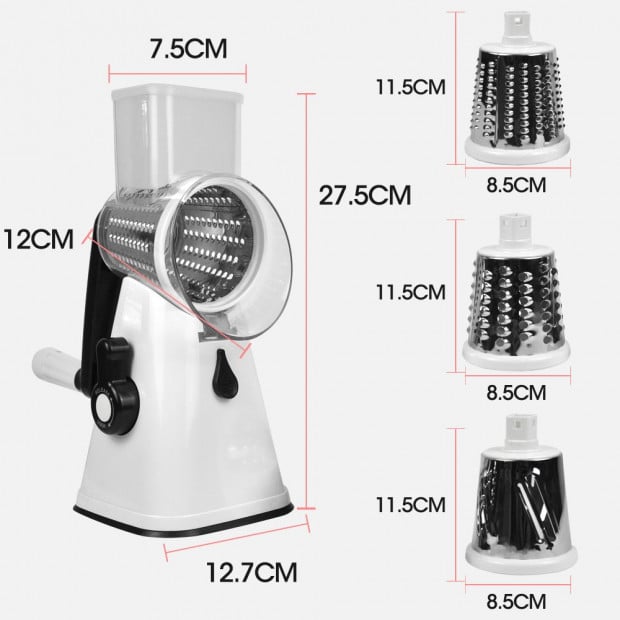 Kitchen Vegetable Food Manual Rotary Grater Chopper Slicer Cutter Image 11