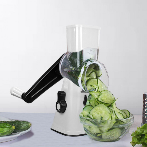 Kitchen Vegetable Food Manual Rotary Grater Chopper Slicer Cutter Image 5