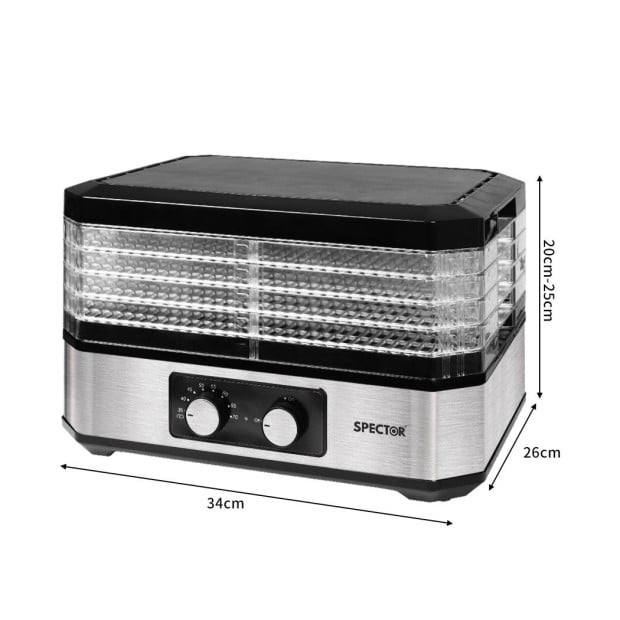 Food Dehydrators Stainless Steel Beef Jerky Maker 5 Trays Dryer Image 3