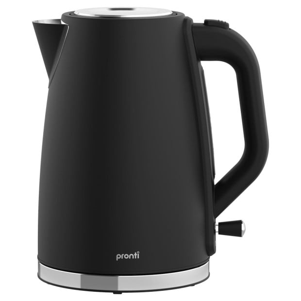 Pronti Silver Noir Collection 4 Slice Toaster and Kettle Bundle Image 4