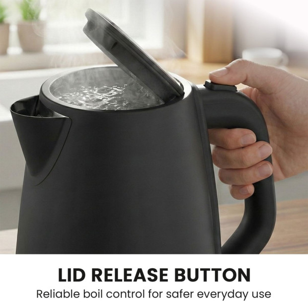 Pronti Silver Noir Collection 4 Slice Toaster and Kettle Bundle Image 12