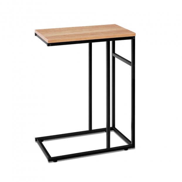 Coffee Side Table Laptop Desk Bedside End Tables Wooden Metal Frame Image 3