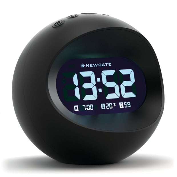 Newgate Centre Of The Earth Lcd Alarm Clock Black Image 2