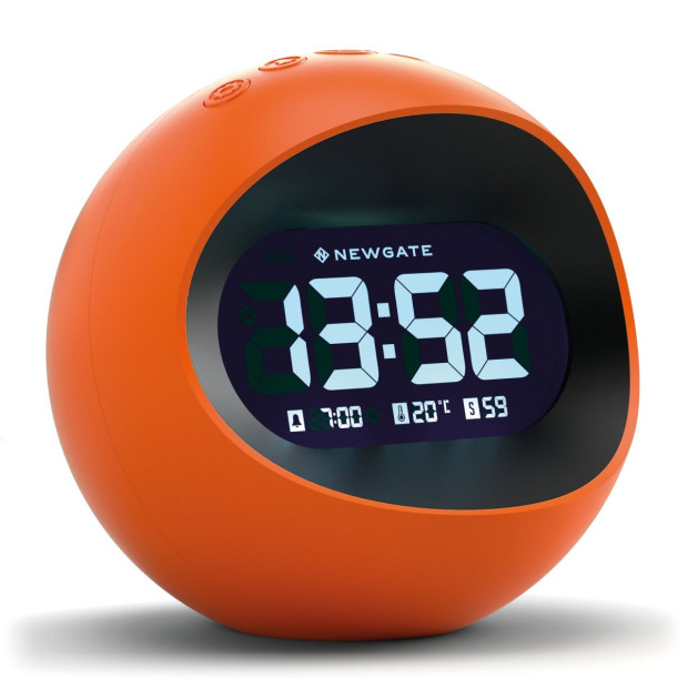 Newgate Centre Of The Earth Lcd Alarm Clock Pumpkin Orange Image 2