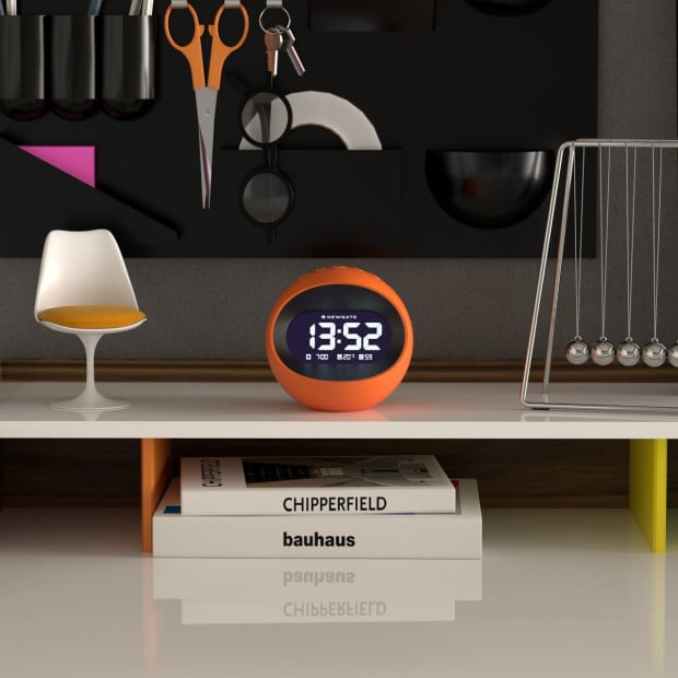 Newgate Centre Of The Earth Lcd Alarm Clock Pumpkin Orange Image 4