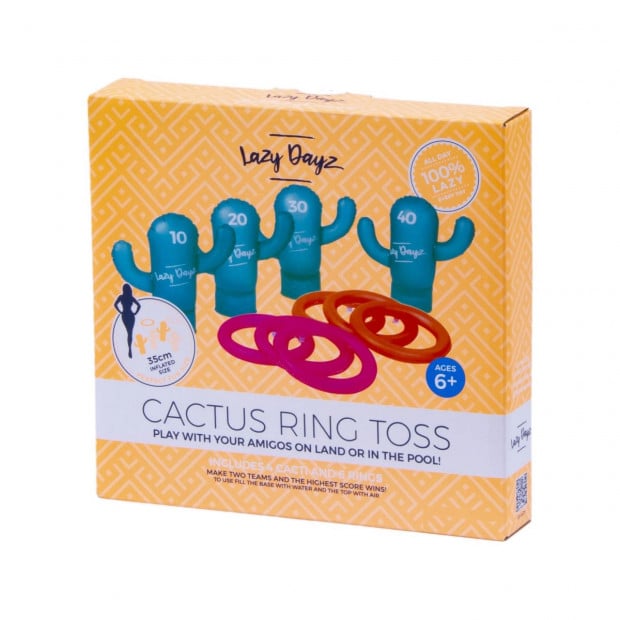 Inflatable Cactus Ring Toss Floating Pool Party Comes W/ Repair Patch Image 2