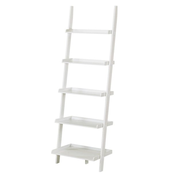 Sarantino Aster 5-Tier Ladder Shelf - White Image 2