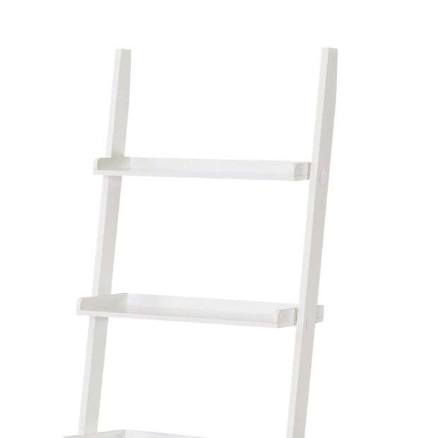 Sarantino Aster 5-Tier Ladder Shelf - White Image 3