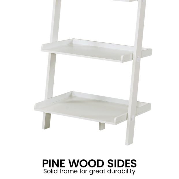 Sarantino Aster 5-Tier Ladder Shelf - White Image 9