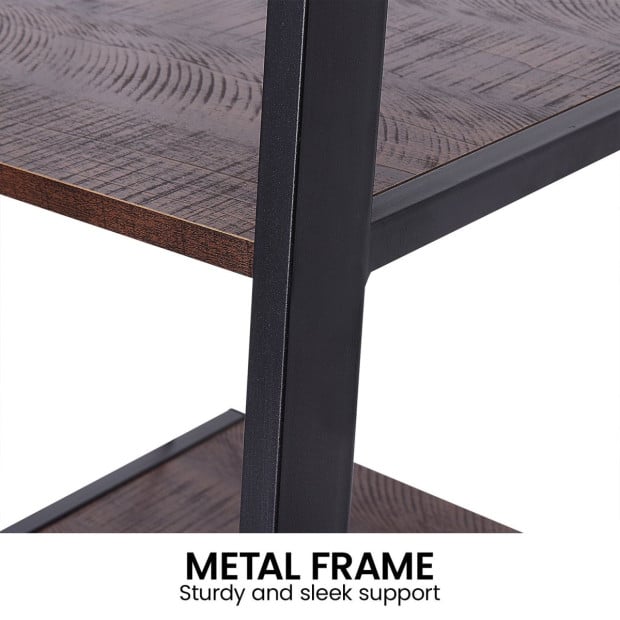 Sarantino Amelia 5-Tier Ladder Shelf in Walnut Image 9