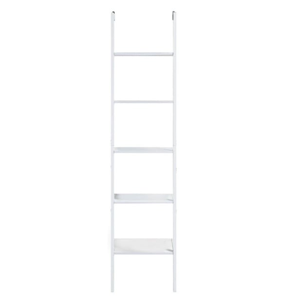 Sarantino Amelia 5-Tier Ladder Shelf in White Image 3