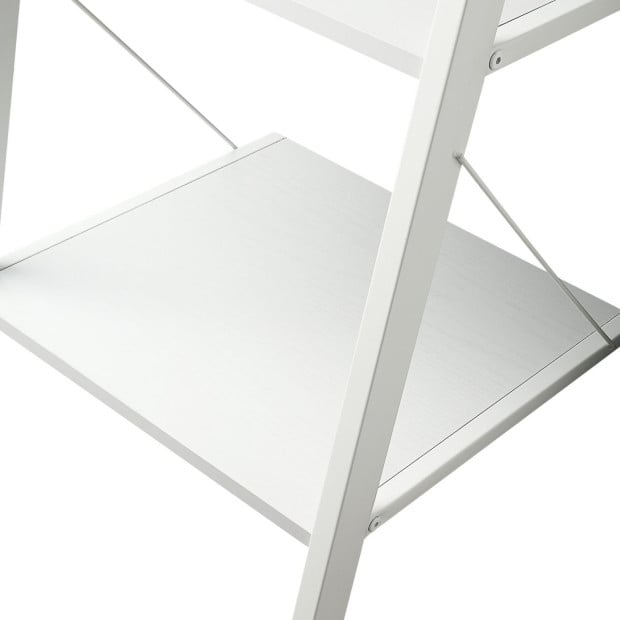 Sarantino Amelia 5-Tier Ladder Shelf in White Image 5