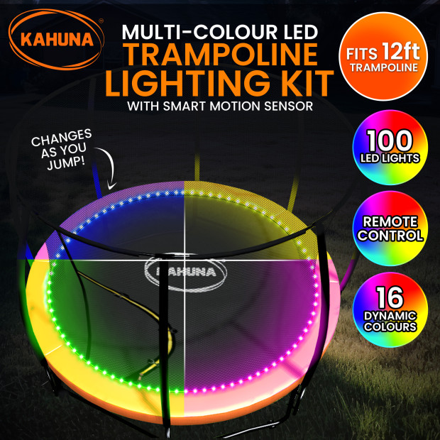 Kahuna LED Kit Suits 12ft Trampolines Multi-Colour Smart Motion Sensor