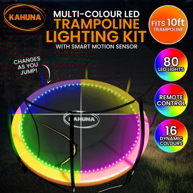 Kahuna LED Kit Suits 10ft Trampolines Multi-Colour Smart Motion Sensor