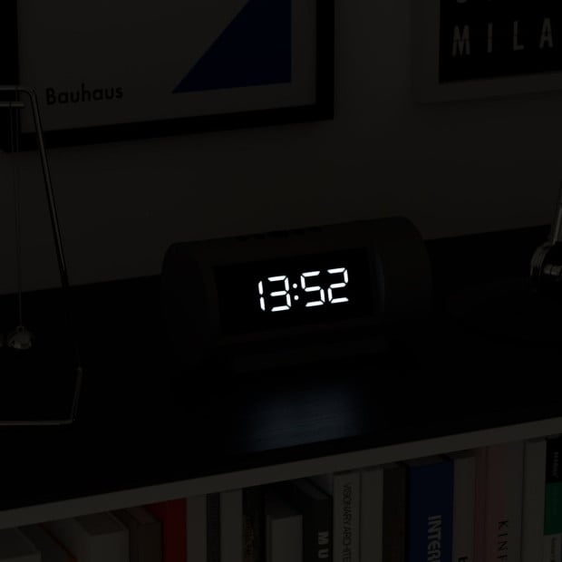 Newgate Pil LED Alarm Clock Black Image 4