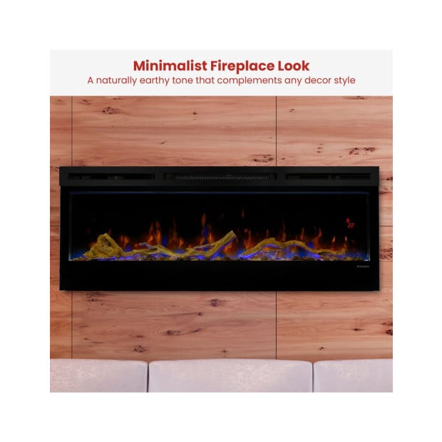 Dimplex 50-inch Linear Fireplace Driftwood and River Rock Accessory Package Image 5
