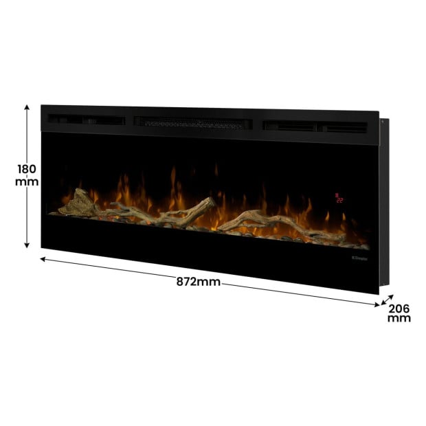Dimplex 74-inch Linear Fireplace Driftwood and River Rock Accessory Package Image 4
