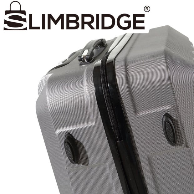 24in Luggage Hard Lightweight Travel Cabin Suitcase TSA Lock Grey Image 4
