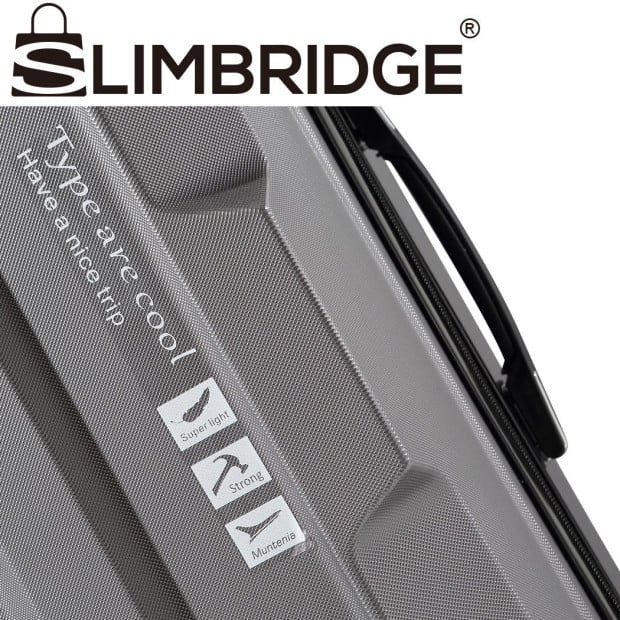 24in Luggage Hard Lightweight Travel Cabin Suitcase TSA Lock Grey Image 5