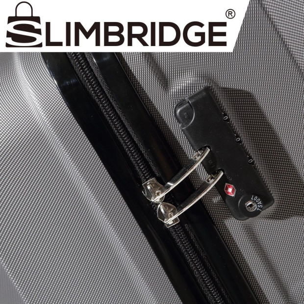 24in Luggage Hard Lightweight Travel Cabin Suitcase TSA Lock Grey Image 6