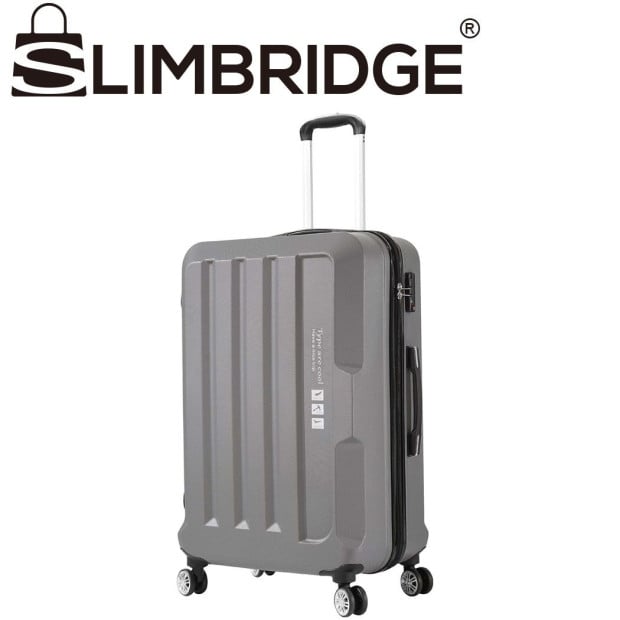 24in Luggage Hard Lightweight Travel Cabin Suitcase TSA Lock Grey