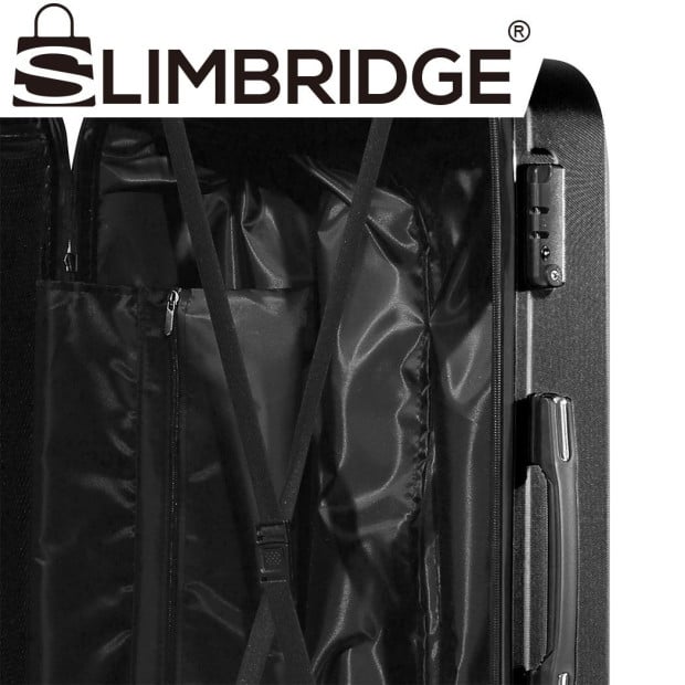 3pcs Luggage Sets Travel Hard Case Lightweight Suitcase TSA lock Black Image 4