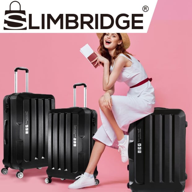 3pcs Luggage Sets Travel Hard Case Lightweight Suitcase TSA lock Black Image 7