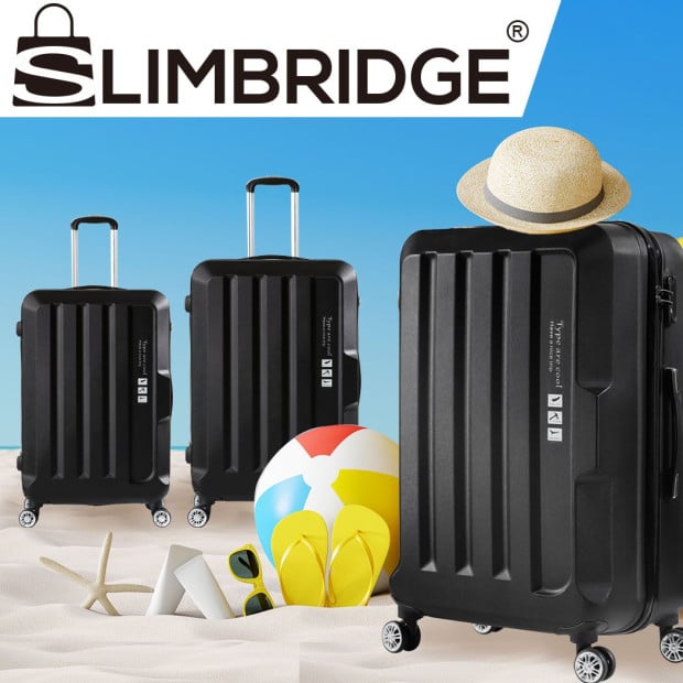 3pcs Luggage Sets Travel Hard Case Lightweight Suitcase TSA lock Black Image 8