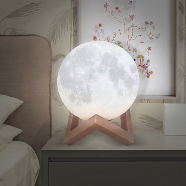 Dimmable 3d Magical Moon Lamp Usb Led Night Touch Sensor 20cm