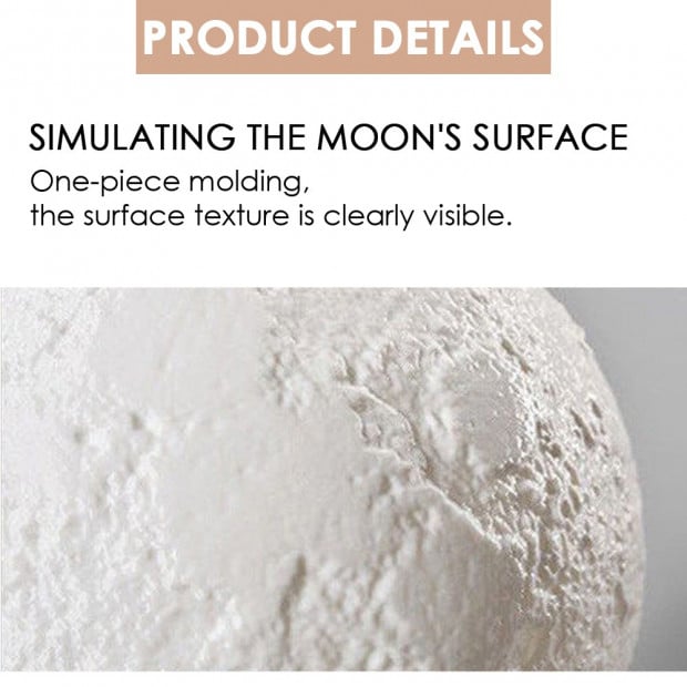 Dimmable 3d Magical Moon Lamp Usb Led Night Touch Sensor 20cm Image 2