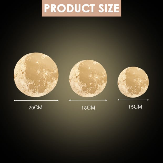 Dimmable 3d Magical Moon Lamp Usb Led Night Touch Sensor 20cm Image 6