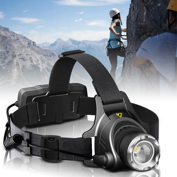 2x Led Headlamp Head Torch Rechargeable Cree Xml T6 Image 2