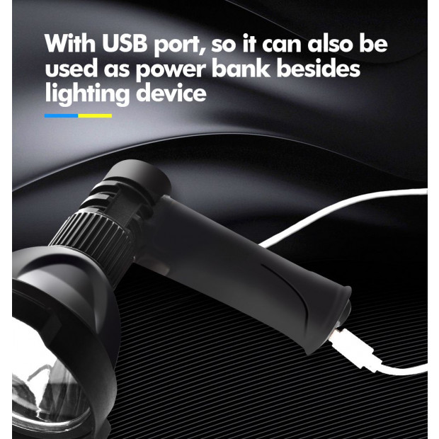 LED Handheld Spotlight Rechargeable Campin Flashlight Torch Spot Light Image 8