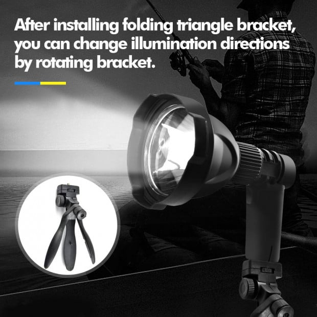 LED Handheld Spotlight Rechargeable Campin Flashlight Torch Spot Light Image 10