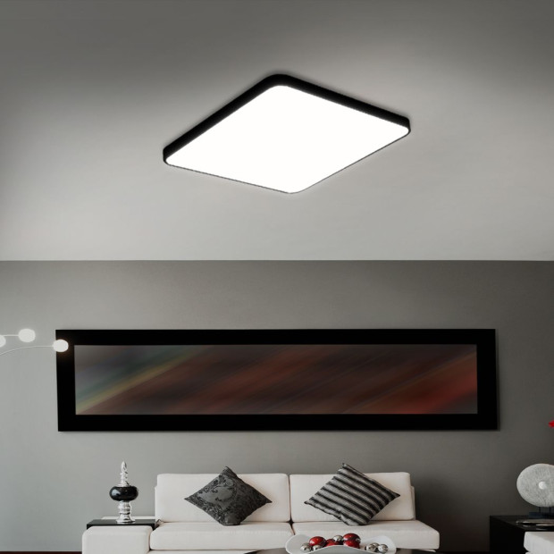Ultra-Thin 5CM LED Ceiling Down Light Surface Mount Black 60W Image 8