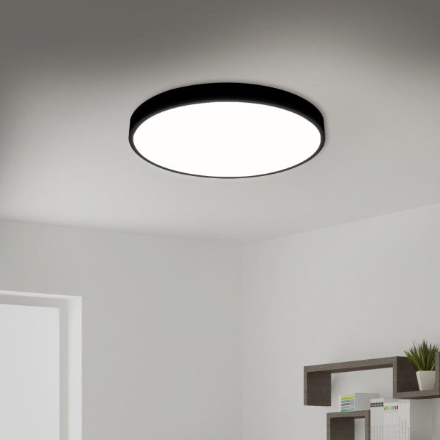 Ultra-Thin 5CM LED Ceiling Down Light Surface Mount - Black 54W Image 8