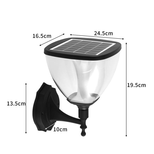 LED Solar Light Garden Pathway Wall Lamp Landscape Yard Outdoor Image 3
