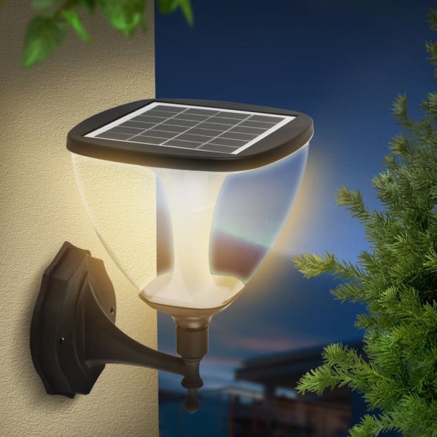 LED Solar Light Garden Pathway Wall Lamp Landscape Yard Outdoor Image 7