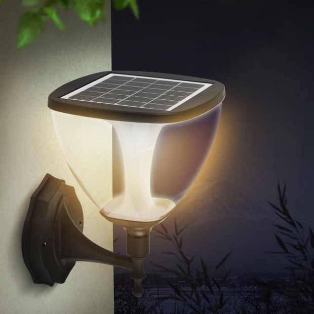 LED Solar Light Garden Pathway Wall Lamp Landscape Yard Outdoor Image 8