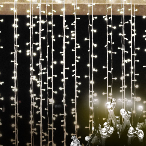 LED Curtain Fairy Lights Wedding Indoor Outdoor Xmas Decor - 3m x 2m Image 7
